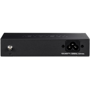 TRENDnet TPE-S50 6-Port Ethernet Switch, 4 fast ethernet PoE+ ports, 2 fast ethernet ports, 1.2Gbps switching capacity